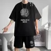 Chándales para hombre, traje de pantalones cortos para parejas de hombres, camiseta de manga corta con estampado de moda de verano para hombres, conjunto deportivo de dos piezas, atuendo para hombres