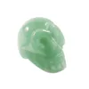 Charms 1inch Natural polido Cristal Skull Mineral Gemstone Ghost Head esculpido Reiki Cura Presente Craft Home Decoration Stone Stotues 10pcs/lote por atacado