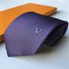 Luxury High Quality Designer Men's Letter 100% Tie Silk Necktie black blue Aldult Jacquard Party Wedding Business Woven Fashion Design Hawaii Neck Ties box 130