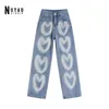 Vintage Hohe Taille Koreanische Mode Frauen Jeans Neue 2022 Hosen Streetwear Mädchen Gerade Baggy Denim Y2K Mom Breite Bein Hosen t220728