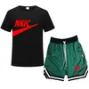 Neue Jogging 2Pcs Anzüge Kurzen Ärmeln Mann Trainingsanzug Sets Marke LOGO Print Sportswear Übergroßen weiß schwarz T-Shirt Shorts männlichen Outfits