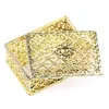 Geschenkomschakel rechthoekig plastic holle goudfolie bruiloft snoepdoos chocolade traktatie dozen voorstandersgift