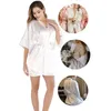 Personalized Custom Silky Satin Wedding Bridesmaid Bridal Shower Dressing Gown Pyjamas Birthday Bachelorette Party Robes 220707