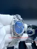 nueva versión Relojes para hombres Esfera azul 40 mm 228236 u1 2813 Movimiento 18k oro blanco Pulsera de acero inoxidable Relojes automáticos de hora mundial Reloj para hombres