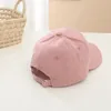 Berretto da baseball per bambini alla moda Berretti per bambini con lettere ricamate con fibbia regolabile Cappellino per bambini con visiera a tesa morbida