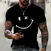 Diseño Cara sonriente simple Diseño divertido y humorístico Camiseta para hombre y para mujer Parodia Hombres Ropa Tops Tees Tamaño XXS6XL 220607