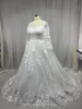 Outros vestidos de noiva gorgnoss mangas compridas vestido de baile renda 2022 celebridade nupcial vestido de noiva manto mariee plus sizeother