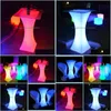 Bar Tools Barware Kitchen Dining Home Garden Rechargeable Led Luminous Cocktail Table Waterproof Glowing Lighted Up Coffee Disco Party Su