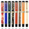 Jinhao 100 Centennial Resin Fountain Pen EF /F 18KGP M /gebogen NIB 0,5 /1.2 mm met converter Golden Clip Business Office Gift Pen 220812