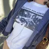 Vintage Classic Rock Graphic Tee Shirt Women Casual Round Neck Short Sleeve Cotton T Summer Sexy Slim Y2k Tops Chic 220402