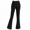 womens Yoga clothes summer flared woman flare pants high-waisted tight-fitting belly show figure sports yogas nine-point