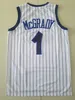 Мужские баскетбольные майки Penny Hardaway 1 Tracy Mcgrady 1 32 Vintage Breathable All Stitched Team Color Black White Blue баскетбольные майки