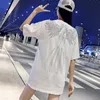 Mode dames t -shirt voor zomer korte mouw pulovers midi losse kleding casual grafische esthetische katoen tops Koreaans t -shirt 220708