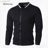 Dimusi męskie swetry Man solidny kolor bluza szczupła kurtki moda męskie bluzy hip -hopowe Windjacket Sportswear Odzież L220801