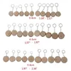 10Pcs Unfinished Natural Wood Slices Keychains Blank Hand-Painted Jewelry Making AA220318