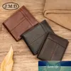 Short Style Portable Wallet Manufacturer Price Vintage Genuine Leather Wallet