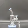 7.1in Hookah Water Pipe Mini Glass Tobacco Bong Beaker Base Bubbler Smoking Smoke Pipes Bongs Bottles Dab Rig 14mm Bowl