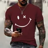 Diseño Cara sonriente simple Diseño divertido y humorístico Camiseta para hombre y para mujer Parodia Hombres Ropa Tops Tees Tamaño XXS6XL 220607