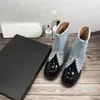Botas altas de moda e inverno Boots p￩rolas de cabeceiras de costura da cabe￧a de p￩rola tambor de moda de gr￣o inteiro 18 cm tamanho de 18 cm