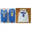 XFL20 Vintage heren Lonzo Ball UCLA Bear University Basketball Jersey