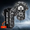 Maglia da baseball Camicia stampata in 3D Ghost Hunter Mano Personalizzata Nome Skul hip hop Top Love Skull Gift 220707