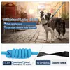 Dog Collars & Leashes Nylon Reflective Leash Soft Silicone Handle Thickened Thick Traction Rope Large Poop Bag Dispenser Set