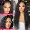 Kinky Curly Human Hair Wigs 13x4 Lace Front Wig 130% Density Brazilian Virgin Wet and Wave Curls for Black Women Pre Plucked