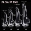 Porno Mini Jelly Dildo Sucker Realistische Penis Zuignap Vrouwelijke Masturbator Clitoris Stimulator Lesbische TPE sexy Speelgoed Voor Vrouwen