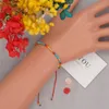 Bracelet de perles de verre arc-en-ciel multicolore de style ethnique bijoux de créateur femme fête perles bleu rouge rose noeud amoureux d'Amérique du Sud Bracelets pour adolescentes cadeau tendance