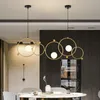 Lampes suspendues Designer Personnalité Wind Bar Dans Art Circle À La Réception Et Lanternes De Restaurant Nordique DroplightPendant