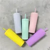 19oz 20oz acrylic tumbler double wall plastic tumblers skinny tumblers matte colors mixed with lid and straw