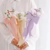 Gift Wrap 10pcs Fairy Wrapped Flower Paper Single Rose Box Bow Knot Bouquet Bag Valentine& Day Packaging Diy Floral