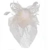 Geizige Krempenhüte Stil Party Fascinator Haarschmuck Federclip Hut Blume Dame Schleier Hochzeit Dekor3435576