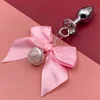 Эротика анальные игрушки заглушка Bow Bell Steel Crystal Metal Sex Stivulator для женщин для женщин Shop Shop 220507