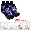 Car Seat Covers 1/7PCS Wolf Pattern Universal Automobiles Dirty-Proof Front Back Cover For VAN Etc. With Wheel Set