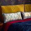 Cuscino/Cuscino decorativo in velluto Copriletto lombare Home Office Decorativo Oblungo per divano Rettangolo di lusso 30x70 cm Blu/Cuscino decorativo