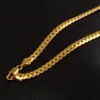 MENS 14K żółty prawdziwy solidny złoty gf 9 mm włoski włoski łańcuch Figaro Link Naszyjnik Mosiężna biżuter