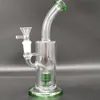 8.6 "Groene Hookah Bong Glas Waterpijp Dikke Beker Bongs Roken Waterpijp Bongs Hoofddiensten Grootte 14mm Kom