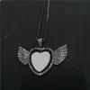 Sublimation Blank Heart Photo Necklaces Pendants Hot Transfer 인쇄 보석 소모품 공장 ​​가격두면 인쇄 할 수 있습니다.