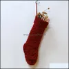 Decorazioni natalizie Feste Party Supplies Giardino Home By Sea Knitting Stocking 46 cm Regali Gift-Christmas Stockings Stocks Holiday SCOC