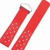 22 mm Silicone Watch Band voor Tag Heuer F1 Cacera Duiken Ademend rubberen REBBINE MANNEN vrouwen