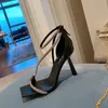 2022 new Evening Bridal Sandals Shoes ankle wrap Elegant High Heels Ankle Strap Crystal Ladies Gladiator Sandalias with box