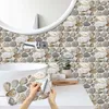 3D Cobblestone Pattern Frosted Brick Self Adhesive Wall Tile Sticker Kitchen Bathroom Home Decoration Waterproof Art Wallpaper 220607