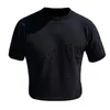 メンズTシャツ夏の男性アイスシルク半袖Tシャツの服2022ラウンドネックスリムフィットカジュアルニットティーシャツHomke Streetwear
