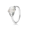 Ringe aus 925er-Sterlingsilber, Blätter, weiße Perle, strahlende Primel, stapelbar, Signatur der Liebe, verführerisches, brillantes Herz, passend für Pandora-Ring, Schmuckherstellung, DIY-Geschenk