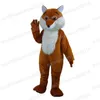 Halloween Plush Fox Maskottchen Kostüm Cartoon Thema Charakter Carnival Festival Kostüm Weihnachten Erwachsene Größe Geburtstagsfeier Outdoor Outfit Anzug