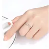 925 Sterling Silver Handmade Olive Leaf Rings para mulheres requintadas cz pedra ajustável Anel aberto jóias de prata GC1232