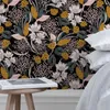 Wallpapers Modern Floral Peel And Stick Wallpaper Self-Adhesive Removable Wall Decor For Home Bedroom Walls Doors Cabinets Easy To CleanWall