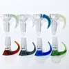 14mm male glass bowl piece slide with handle for smoking water bong pipe quartz banger