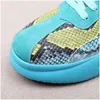 NOUVEAU 2022 Luxury Designer Serpentine Pattern Patchwork Chaussures hautes hauts causaux Mocasins Punk Rock Sports Walking Sneakers